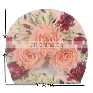 Babys Kids Bows Print Hat thumbnail-3