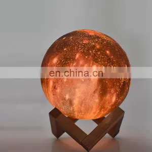 Explosive Moon Lights Children's Gifts Creative Table Lamps Painted LED Starry 3D Night Lights thumbnail-1