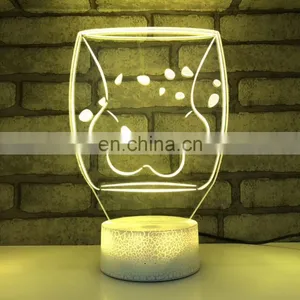 3D Led Light Optical Cat Paw Shaped Lamp With Touch Sensor Switch for Bedroom thumbnail-1