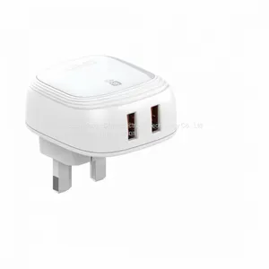18W FAST CHARGER TWO QC3.0 USB REPLACEABLE PLUG: UK/EU/US thumbnail-1