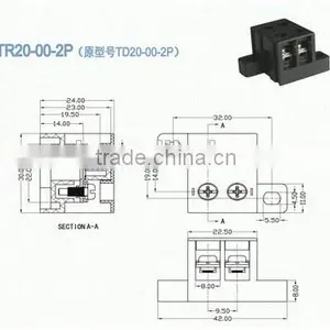 Termin Block Pitch 9.50mm 300V 20A Any Poles Available High Current Terminal Connectors thumbnail-2