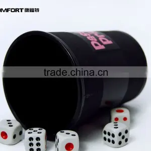New Promotion Plastic pp Classical Leather Dice Cup thumbnail-5