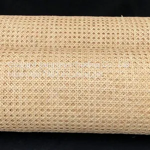 Natural Mesh Rattan Woven Material Indonesia Primary Color Real Imitation Rattan Octagonal Hexagonal Square Ceiling Veneer Decoration thumbnail-5