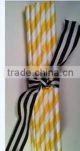 Yellow Striped Paper Straws thumbnail-1