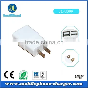 2-Port Dual Multiple USB Wall Charger Universal Portable Rapid Travel Charger for Smart Phone thumbnail-5