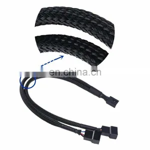 4 Pin PWM Fan Cable to 2 / 3 / 4 Ways PWM Sleeved Computer Case Fan Power Y-Splitter Adapter Cable Extension Cable thumbnail-5