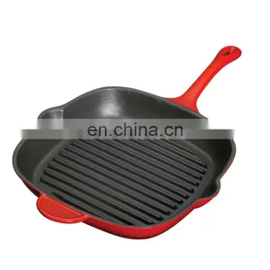 Cast Iron Enameled Oval White Probe Double Japanese Electric Skillet thumbnail-1