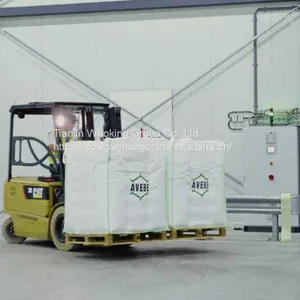Jumbo Bag Big Bags Scrap PP 500- 1000kg Top White Skirt Flat Color Printing Feature Weight Bottom Loop Safety Material thumbnail-1