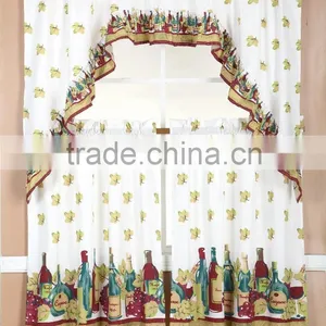 (STOCK)3PCS PRINTED MICROFIBER KITCHEN CURTAIN thumbnail-1