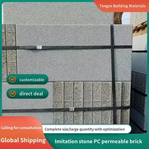 Imitated Stone Permeable Brick PC Brick Parking Space Sidewalk Brick Spanish Brick Pavement Brick Paving Stone Green Area Brick thumbnail-2