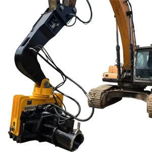 Excavator to Photovoltaic Pile Driver Solar Photovoltaic Pile High Frequency Vibration Hammer Steel Plate Cement Pile thumbnail-3