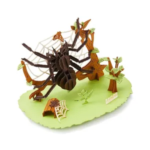 Wholesale 3D Spider Eco-Friendly Insect Paper Puzzle Models - DIY STEM Educational Toy Kit for Kids & Science Stores thumbnail-1