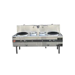 Silent & Energy-Saving Type B Cast Iron Series Natural Gas Double Wok & Double Warm Stove thumbnail-1