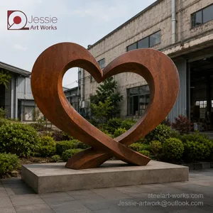 Corten Steel Outdoor Sculpture for Villa Garden thumbnail-4