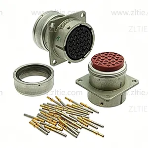 ZH23 Series Shell Size 27 32 Pin Female Socket With Simple Tail Attachment (Key Position: D) – СНЦ23-32/27Р-1Г-В ZH23-32/27P-1d-B thumbnail-1
