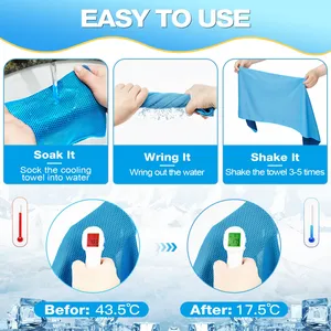 Customized LogoCooling Towel Ice Towel Soft Breathable Chilly Towel Stay Cool for Yoga Sport Gym Workout Camping thumbnail-3