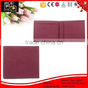 China Best Selling Custom Hotel Leather Waterproof Menu Book thumbnail-2