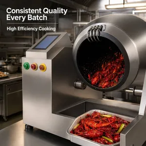 Kommerzieller automatischer Kochapparat QY-JZ300 - Intelligenter Bratroboter mit automatischem Würzeversprühen für Restaurants thumbnail-2