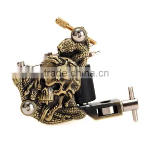 In Stock Skull Casting High Stability Bronze Tattoo Designs Removal Machine 10 Warps Coils 7000-9000 R/Minute thumbnail-1