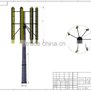 60kW Vertical Axis Wind Turbine, Low Starting Wind Speed Wind Generator, Low Rpm Wind Power Generator thumbnail-1