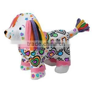 DIY Educational Stuffed Washable Painting Plush Toy for Kids/washable Painting Dog Plush Toy thumbnail-1