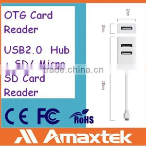 Amaxtek Micro USB OTG Connection Kit and 3 in 1 Card Reader for Andorid Phone thumbnail-2
