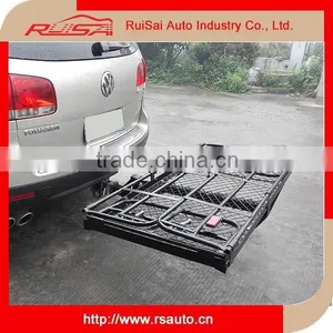 Hitch Mount Folding Cargo Carrier Basket With Waterproof Luggage Bag Quality Choice thumbnail-3
