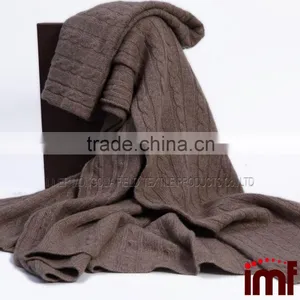Cheap Baby Wool Cable Knitted Throw Blanket Most Popular thumbnail-1
