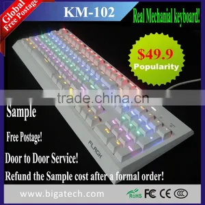 2016 New LED Illuminated Gaming Ergonomic Keyboard USB Multimedia Backlight Backlit Keyboard thumbnail-1