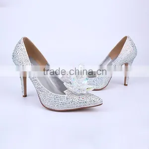 Bridal Wedding Shoes Strass Women High Heel Shoes Small Crystal Stone Shoes for Wedding / Party thumbnail-4