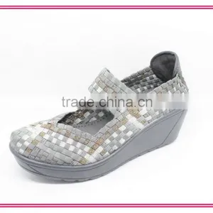 Comfortable Elastic Ribbons Woven Shoes for Ladies thumbnail-1