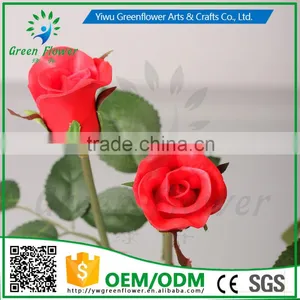 Greenflower 2016 Wholesale Handscrafts Real Touch Latex PU China Artificial Flowers Rose Bud for Wedding Decoration Occation thumbnail-4