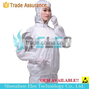 100% Polyester Workshop Clothes Cleanroom Suit Overcoat From China Supplier on Stock thumbnail-6
