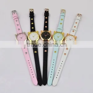 2015 Cute Cat Shape Quartz Watch for Teenage Pretty Little Lady Watches thumbnail-2