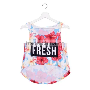 2016 New Women Clothing Digital Print Emoji Lover Custom Ladies Plain Crop Top thumbnail-5