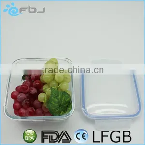 Square Microwaveable Borosilicate Glass Container Set thumbnail-2