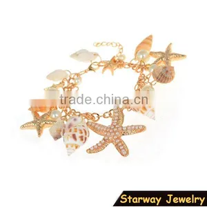 >>hot Selling Sea Beach Jewelry Starfish Bracelet/ Quality Choice thumbnail-1