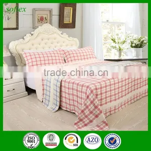 100% Cotton Gauze Classic Grid Towel Blankets Queen Size for Carpet Nap Blanket Air Conditioning thumbnail-1