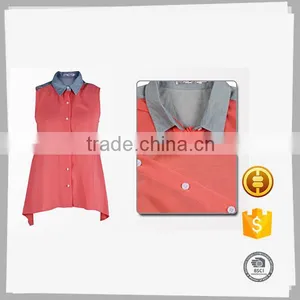 Clothing Supplier New Style Cheap Casual Ladies Shirt Blouse thumbnail-3