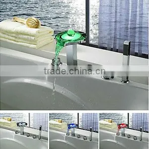 Color Changing LED Water Powered Bath Tap Faucet BL8016 thumbnail-1