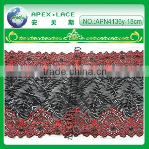 APN4136Y-18CM-lace Dress Designs Trimming Swiss Voile Lace in Guangzhou for Women Underwear thumbnail-1