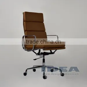 Replica EA219 Charles Office Chair - Tan Color Genuine Leather thumbnail-3
