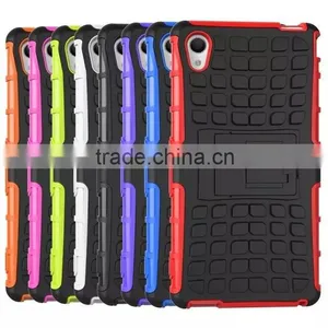 Shockproof Hybrid Rubber Stand Phone Case For Sony Xperia M4 Aqua thumbnail-2