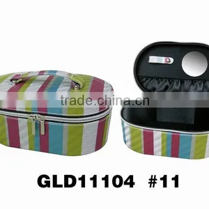 Faux Leather Jewelry Box With Handle Colorful Fashion With Zipper thumbnail-6