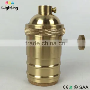 CE E27 Brass Led Ceiling Lamp Socket With Switch thumbnail-1