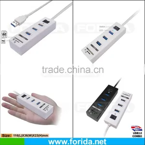 With Multi-card Reader Combo for SD/MMC/TF and 3 Ports USB 3.0 HUB thumbnail-1