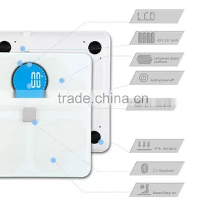 Electronic Body Fat Analyzer Scale for Body Composition Analyze Body Fat, Body Muscle, Water, Bone, BMI,BMR, thumbnail-1