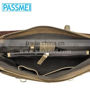 Men Genuine Leather Cowhide Vintage Crossbody Messenger Shoulder Bag thumbnail-4