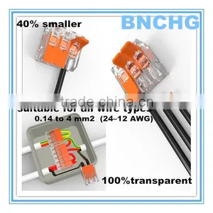 Directly Factory Replace Wago 221 Type 40% Smaller and 100% Transparent Electrical Wire Connectors for All Wire Types thumbnail-1