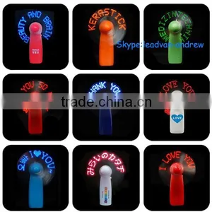 2015 Hot Sale Customize Mini LED Fan,Handheld Hanging LED Message Fan thumbnail-1